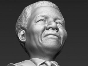 nelson mandela bust ready for full color 3d printing 3D प्रिंट मॉडल