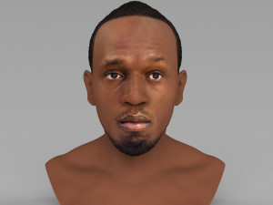 usain bolt bust ready for full color 3d printing Modelo de impresión 3D