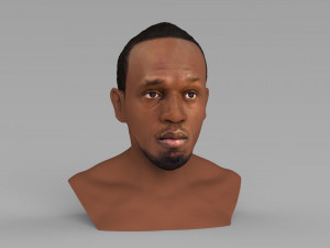 usain bolt bust ready for full color 3d printing 3D Print Model