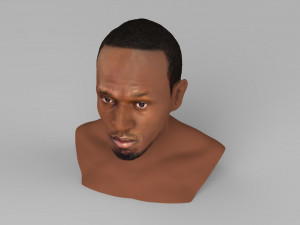 usain bolt bust ready for full color 3d printing 3D Print Model