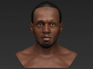 usain bolt bust ready for full color 3d printing 3D Print Model