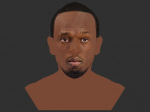 usain bolt bust ready for full color 3d printing 3D Print Model