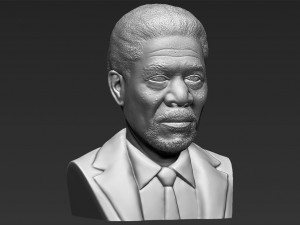 morgan freeman bust 3d printing ready stl obj 3Dプリントモデル