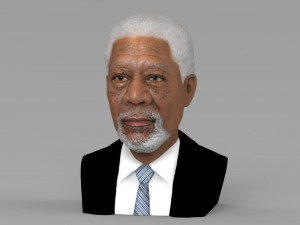 morgan freeman bust ready for full color 3d printing 3D प्रिंट मॉडल