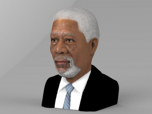 morgan freeman bust ready for full color 3d printing 3D प्रिंट मॉडल