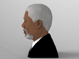 morgan freeman bust ready for full color 3d printing 3D प्रिंट मॉडल