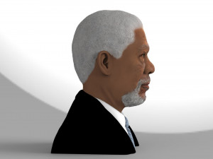 morgan freeman bust ready for full color 3d printing 3D प्रिंट मॉडल