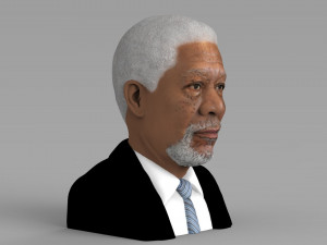 morgan freeman bust ready for full color 3d printing 3D प्रिंट मॉडल