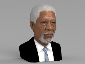 morgan freeman bust ready for full color 3d printing 3D प्रिंट मॉडल
