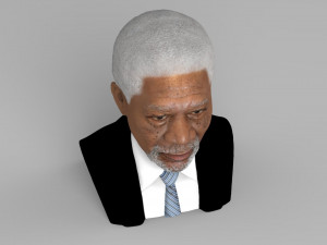 morgan freeman bust ready for full color 3d printing 3D प्रिंट मॉडल
