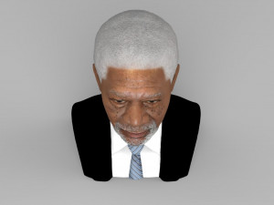 morgan freeman bust ready for full color 3d printing 3D प्रिंट मॉडल