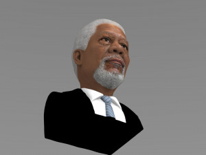 morgan freeman bust ready for full color 3d printing 3D प्रिंट मॉडल