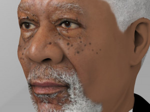 morgan freeman bust ready for full color 3d printing 3D प्रिंट मॉडल
