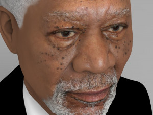 morgan freeman bust ready for full color 3d printing 3D प्रिंट मॉडल