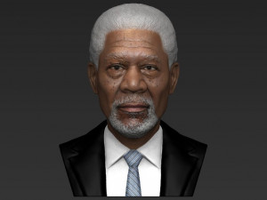 morgan freeman bust ready for full color 3d printing 3D प्रिंट मॉडल