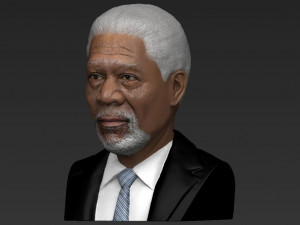 morgan freeman bust ready for full color 3d printing 3D प्रिंट मॉडल