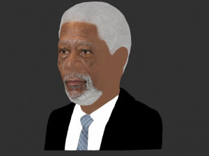 morgan freeman bust ready for full color 3d printing 3D प्रिंट मॉडल
