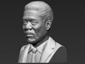 morgan freeman bust ready for full color 3d printing 3D प्रिंट मॉडल