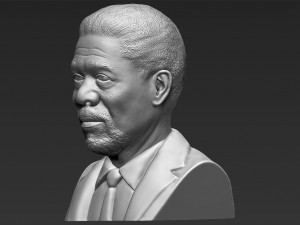 morgan freeman bust ready for full color 3d printing 3D प्रिंट मॉडल