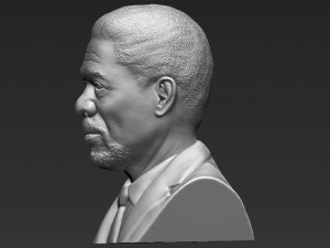 morgan freeman bust ready for full color 3d printing 3D प्रिंट मॉडल