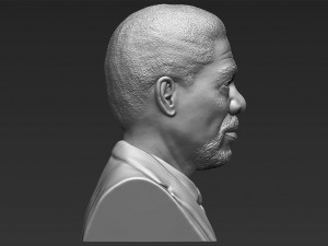 morgan freeman bust ready for full color 3d printing 3D प्रिंट मॉडल