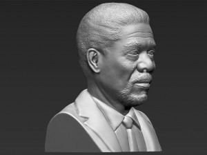 morgan freeman bust ready for full color 3d printing 3D प्रिंट मॉडल