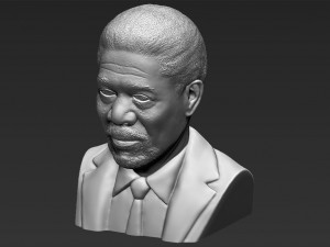 morgan freeman bust ready for full color 3d printing 3D प्रिंट मॉडल