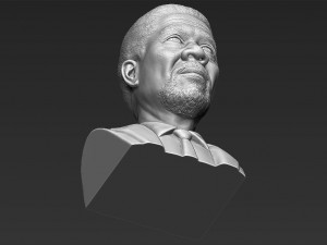 morgan freeman bust ready for full color 3d printing 3D प्रिंट मॉडल