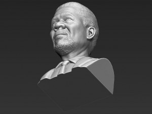 morgan freeman bust ready for full color 3d printing 3D प्रिंट मॉडल