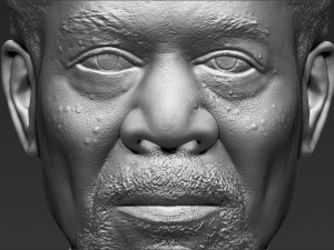 morgan freeman bust ready for full color 3d printing 3D प्रिंट मॉडल