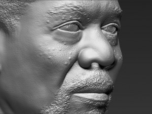 morgan freeman bust ready for full color 3d printing 3D प्रिंट मॉडल