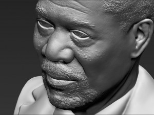 morgan freeman bust ready for full color 3d printing 3D प्रिंट मॉडल