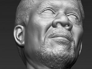 morgan freeman bust ready for full color 3d printing 3D प्रिंट मॉडल