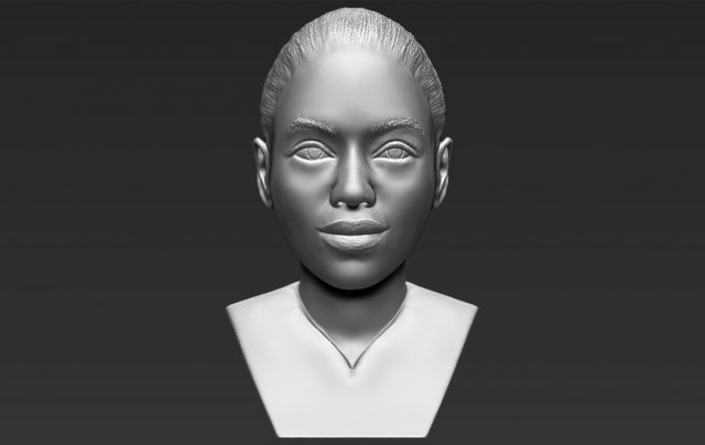 beyonce knowles bust 3d printing ready stl obj Modello di stampa 3D .c4d .max .obj .3ds .fbx .stl .blend 