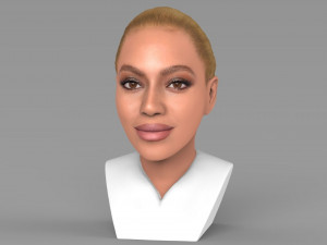 beyonce knowles bust ready for full color 3d printing Modèles 3D en vedette