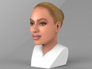 beyonce knowles bust ready for full color 3d printing Modèles 3D en vedette