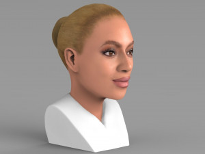 beyonce knowles bust ready for full color 3d printing Modèles 3D en vedette