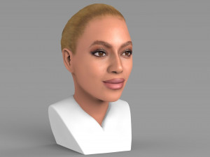 beyonce knowles bust ready for full color 3d printing Modèles 3D en vedette