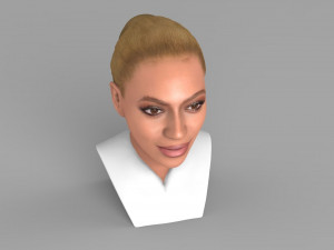beyonce knowles bust ready for full color 3d printing Modèles 3D en vedette