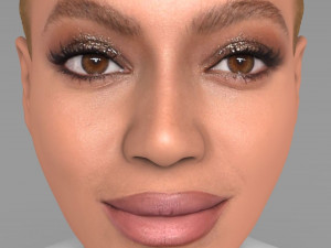 beyonce knowles bust ready for full color 3d printing Modèles 3D en vedette