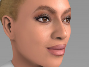 beyonce knowles bust ready for full color 3d printing Modèles 3D en vedette