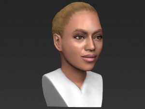 beyonce knowles bust ready for full color 3d printing Modèles 3D en vedette