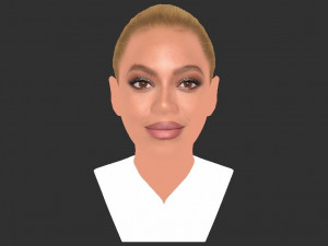 beyonce knowles bust ready for full color 3d printing Modèles 3D en vedette