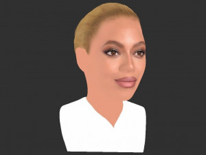 beyonce knowles bust ready for full color 3d printing Modèles 3D en vedette