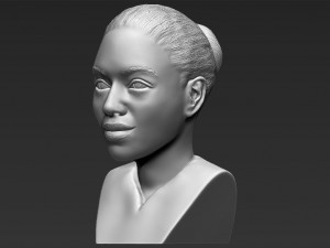 beyonce knowles bust ready for full color 3d printing Modèles 3D en vedette