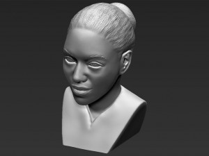 beyonce knowles bust ready for full color 3d printing Modèles 3D en vedette