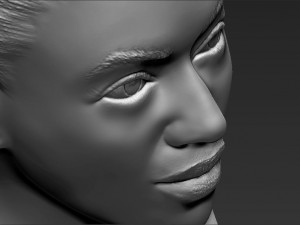 beyonce knowles bust ready for full color 3d printing Modèles 3D en vedette