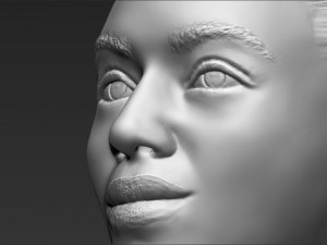 beyonce knowles bust ready for full color 3d printing Modèles 3D en vedette
