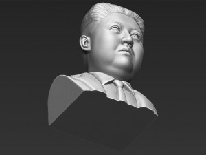 kim jong-un bust 3d printing ready stl obj 3D-Druckmodell