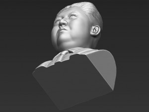 kim jong-un bust 3d printing ready stl obj 3D-Druckmodell